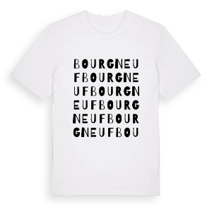 Bourgneuf ordlek t-shirt – ekologisk bomull t-shirt från Pinshirt