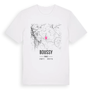 Boussy karta t-shirt – ekologisk bomull t-shirt från Pinshirt
