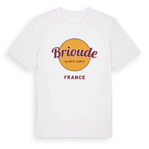Brioude cirkel t-shirt – ekologisk bomull t-shirt från Pinshirt