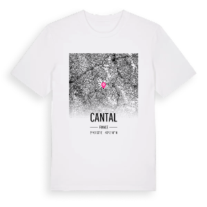 Cantal karta t-shirt – ekologisk bomull t-shirt från Pinshirt