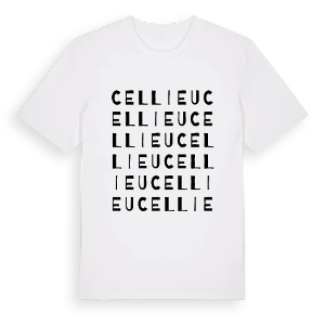 Cellieu ordlek t-shirt – ekologisk bomull t-shirt från Pinshirt