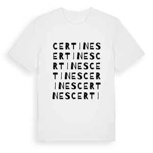 Certines ordlek t-shirt – ekologisk bomull t-shirt från Pinshirt