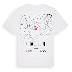Chadeleuf karta t-shirt – ekologisk bomull t-shirt från Pinshirt