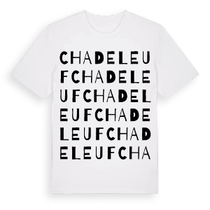Chadeleuf ordlek t-shirt – ekologisk bomull t-shirt från Pinshirt