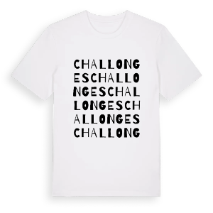 Challonges ordlek t-shirt – ekologisk bomull t-shirt från Pinshirt
