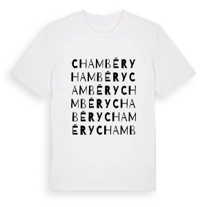 Chambéry ordlek t-shirt – ekologisk bomull t-shirt från Pinshirt