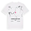 Chamonix-Mont-Blanc karta t-shirt