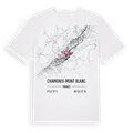 Chamonix-Mont-Blanc karta t-shirt