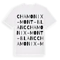Chamonix-Mont-Blanc ordlek t-shirt