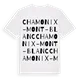 Chamonix-Mont-Blanc ordlek t-shirt
