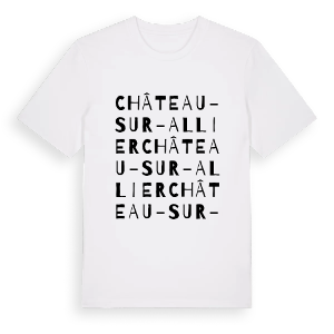 Château-sur-Allier ordlek t-shirt – ekologisk bomull t-shirt från Pinshirt