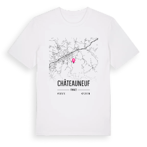 Châteauneuf karta t-shirt – ekologisk bomull t-shirt från Pinshirt