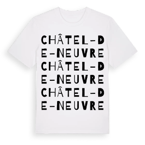 Châtel-de-Neuvre ordlek t-shirt – ekologisk bomull t-shirt från Pinshirt