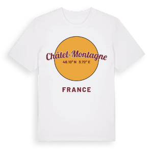 Châtel-Montagne cirkel t-shirt – ekologisk bomull t-shirt från Pinshirt