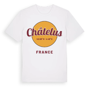 Châtelus cirkel t-shirt – ekologisk bomull t-shirt från Pinshirt