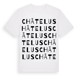 Châtelus ordlek t-shirt – ekologisk bomull t-shirt från Pinshirt