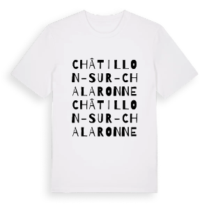 Châtillon-sur-Chalaronne ordlek t-shirt – ekologisk bomull t-shirt från Pinshirt