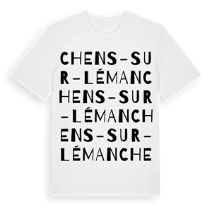 Chens-sur-Léman ordlek t-shirt – ekologisk bomull t-shirt från Pinshirt