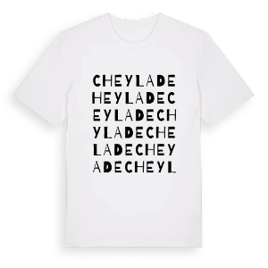 Cheylade ordlek t-shirt – ekologisk bomull t-shirt från Pinshirt