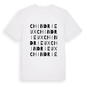 Chindrieux ordlek t-shirt – ekologisk bomull t-shirt från Pinshirt