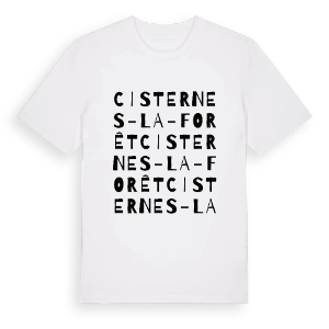 Cisternes-la-Forêt ordlek t-shirt – ekologisk bomull t-shirt från Pinshirt