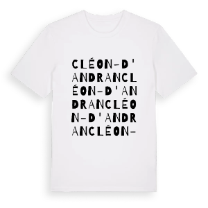 Cléon-d'Andran ordlek t-shirt – ekologisk bomull t-shirt från Pinshirt