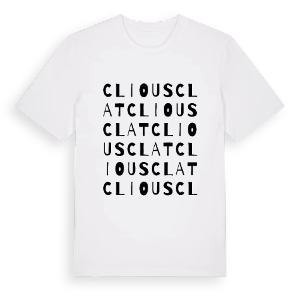 Cliousclat ordlek t-shirt – ekologisk bomull t-shirt från Pinshirt