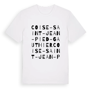 Coise-Saint-Jean-Pied-Gauthier ordlek t-shirt – ekologisk bomull t-shirt från Pinshirt