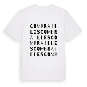 Combrailles ordlek t-shirt – ekologisk bomull t-shirt från Pinshirt