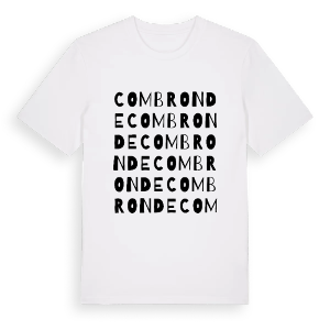 Combronde ordlek t-shirt – ekologisk bomull t-shirt från Pinshirt