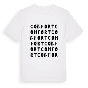Confort ordlek t-shirt – ekologisk bomull t-shirt från Pinshirt