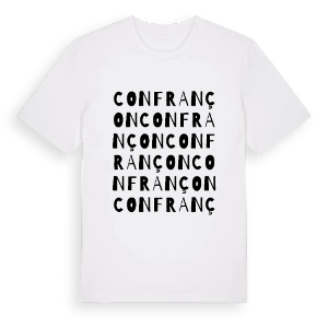 Confrançon ordlek t-shirt – ekologisk bomull t-shirt från Pinshirt