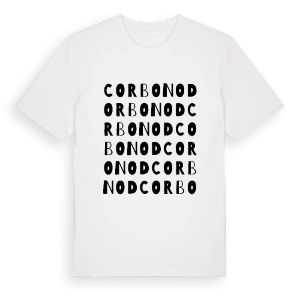 Corbonod ordlek t-shirt – ekologisk bomull t-shirt från Pinshirt