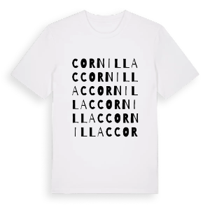 Cornillac ordlek t-shirt – ekologisk bomull t-shirt från Pinshirt