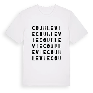 Coublevie ordlek t-shirt – ekologisk bomull t-shirt från Pinshirt