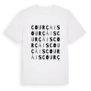 Courçais ordlek t-shirt – ekologisk bomull t-shirt från Pinshirt