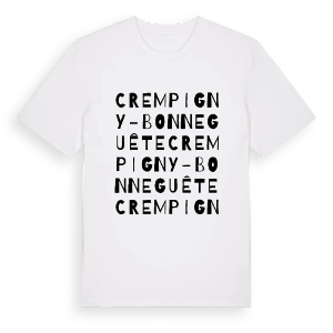 Crempigny-Bonneguête ordlek t-shirt – ekologisk bomull t-shirt från Pinshirt