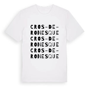 Cros-de-Ronesque ordlek t-shirt – ekologisk bomull t-shirt från Pinshirt