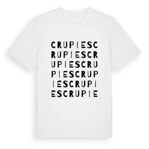 Crupies ordlek t-shirt – ekologisk bomull t-shirt från Pinshirt