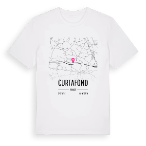 Curtafond karta t-shirt – ekologisk bomull t-shirt från Pinshirt