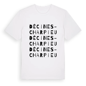 Décines-Charpieu ordlek t-shirt – ekologisk bomull t-shirt från Pinshirt