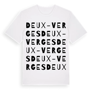 Deux-Verges ordlek t-shirt – ekologisk bomull t-shirt från Pinshirt
