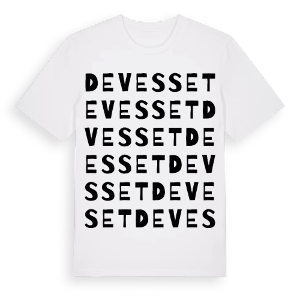 Devesset ordlek t-shirt – ekologisk bomull t-shirt från Pinshirt