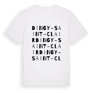 Dingy-Saint-Clair ordlek t-shirt – ekologisk bomull t-shirt från Pinshirt