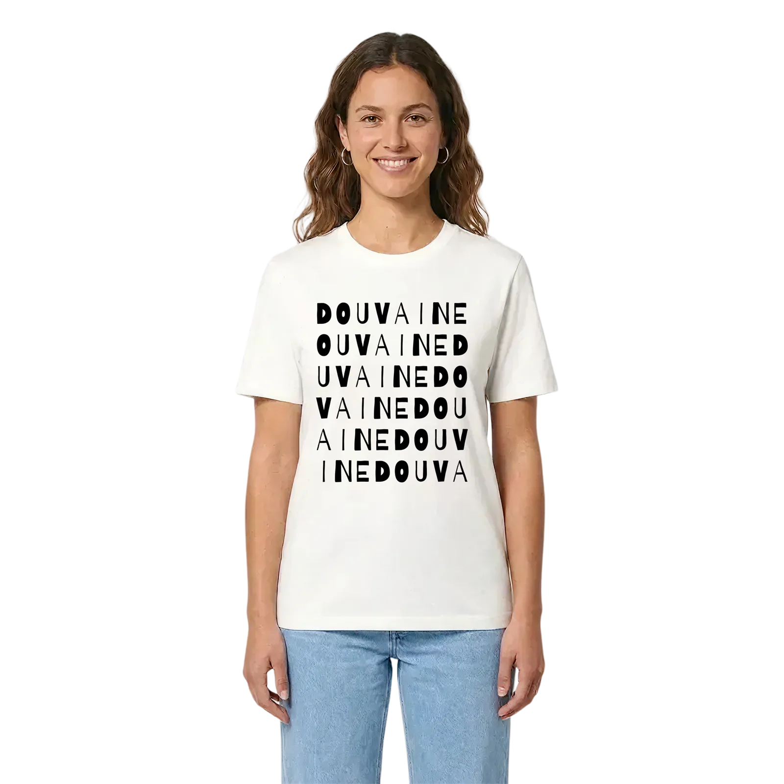 Douvaine ordlek t-shirt – White, i miljö