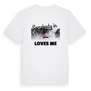 Någon i Drôme älskar mig t-shirt – ekologisk bomull t-shirt från Pinshirt