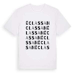 Éclassan ordlek t-shirt – ekologisk bomull t-shirt från Pinshirt