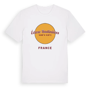 Éclose-Badinières cirkel t-shirt – ekologisk bomull t-shirt från Pinshirt
