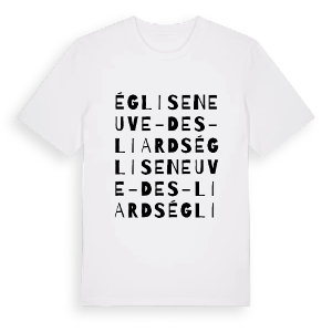 Égliseneuve-des-Liards ordlek t-shirt – ekologisk bomull t-shirt från Pinshirt