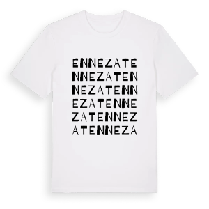 Ennezat ordlek t-shirt – ekologisk bomull t-shirt från Pinshirt